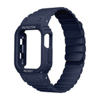 Apple Watch Bracelet with Full Silicone Case, Enhanced Shock-Resistant Protection, Adjustable Magnetic Clasp, Penz Model