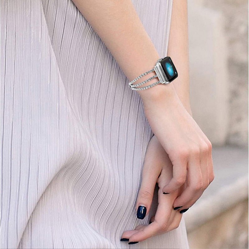 Apple Watch Bracelet, sparkling crystals, elegant design and convenient clasp, evening, Kendja model