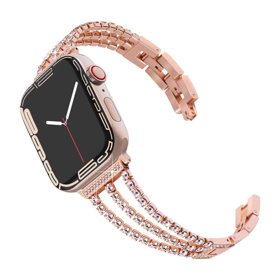Apple Watch Bracelet, sparkling crystals, elegant design and convenient clasp, evening, Kendja model