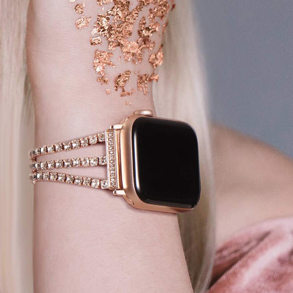 Apple Watch Bracelet, sparkling crystals, elegant design and convenient clasp, evening, Kendja model