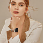 Apple Watch Bracelet with Metal Rings, Pin Buckle, for Women, Zenda Model
