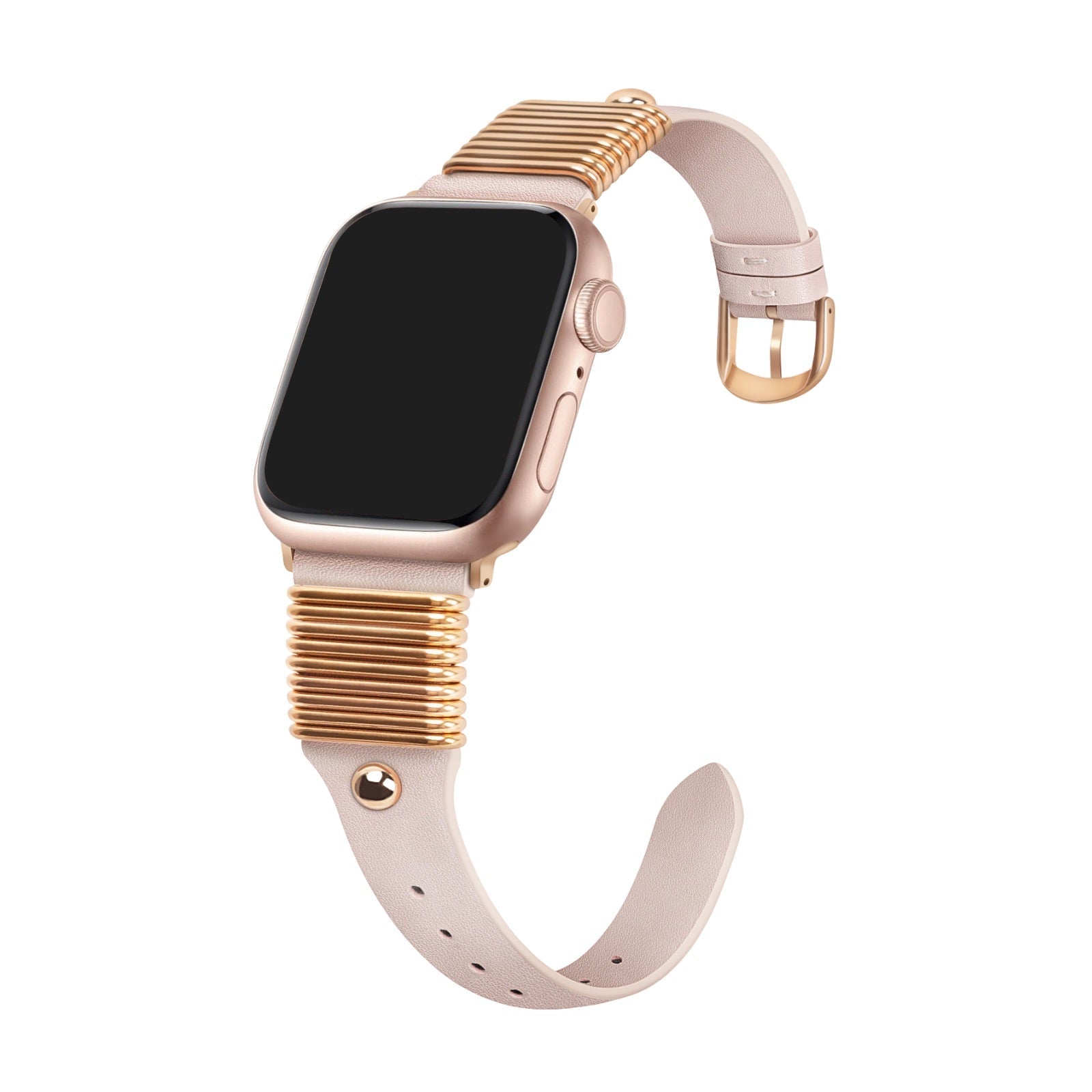 Apple Watch Bracelet with Metal Rings, Pin Buckle, for Women, Zenda Model