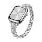 Decorative Apple Watch Bracelet, Elegant Chain with Beads and Sparkling Details, Radiant Wrist Jewelry, Laufey Model