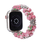 Apple Watch Bracelet in Genuine Agate, Colorful Natural Beads, Comfortable Elastic for Women, Elegant Wrist Jewelry, Rodra Model