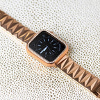 Apple Watch Bracelet in Alloy, Geometric Links, Luxurious Finish, Adjustable, for Women, Gisca Model
