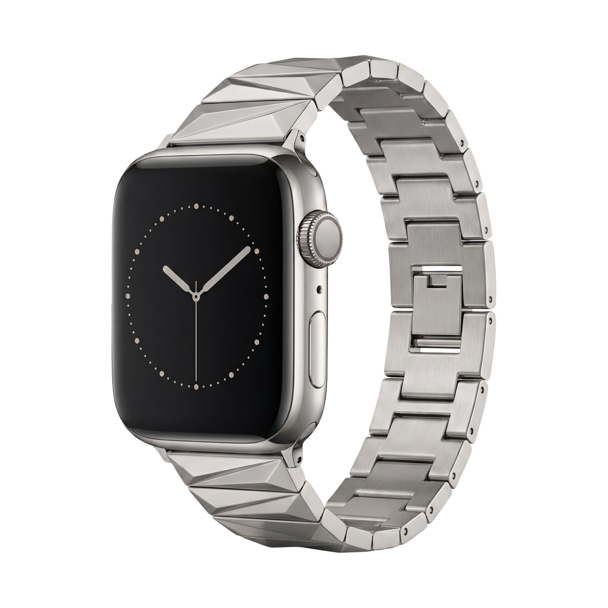 Apple Watch Bracelet in Alloy, Geometric Links, Luxurious Finish, Adjustable, for Women, Gisca Model