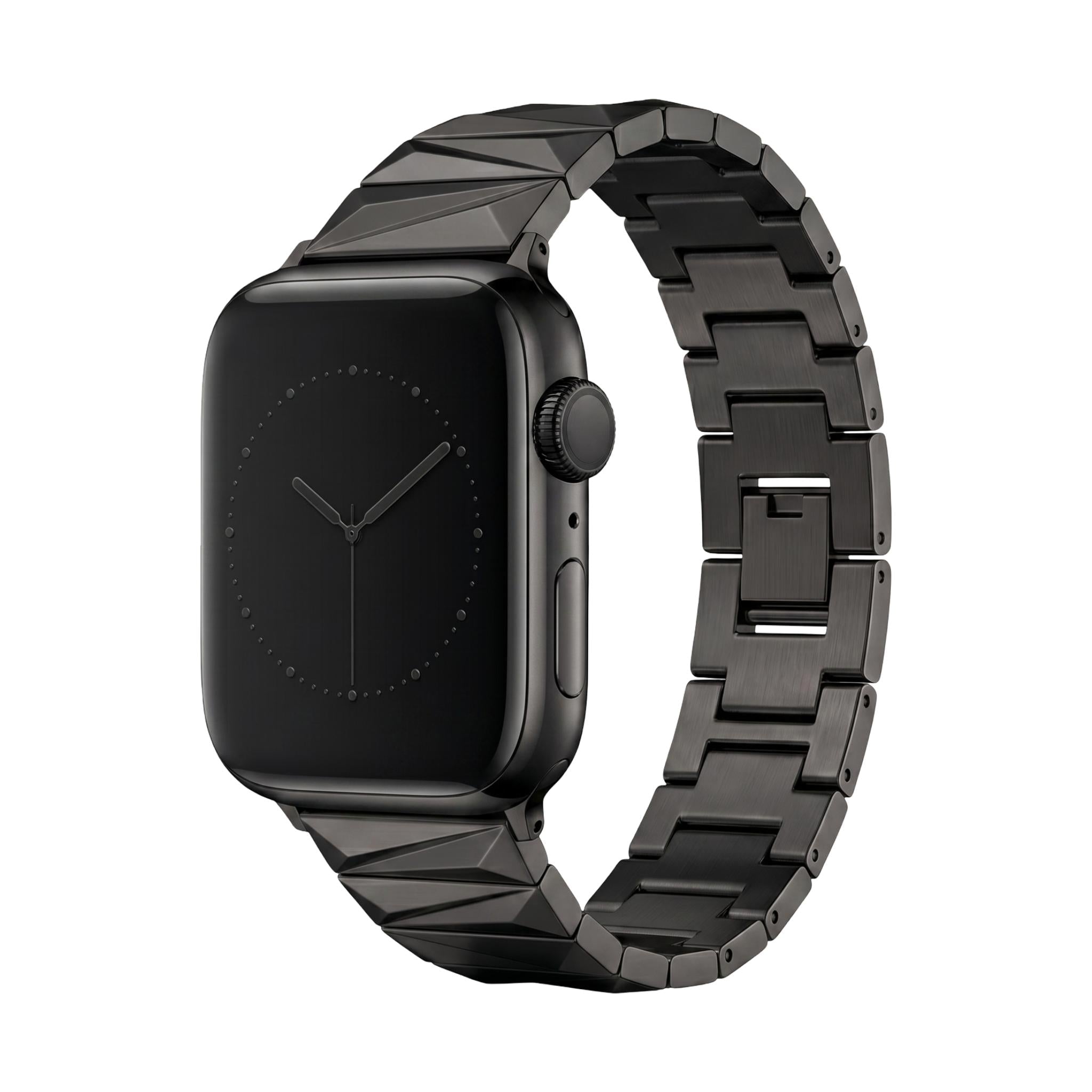 Apple Watch Bracelet in Alloy, Geometric Links, Luxurious Finish, Adjustable, for Women, Gisca Model