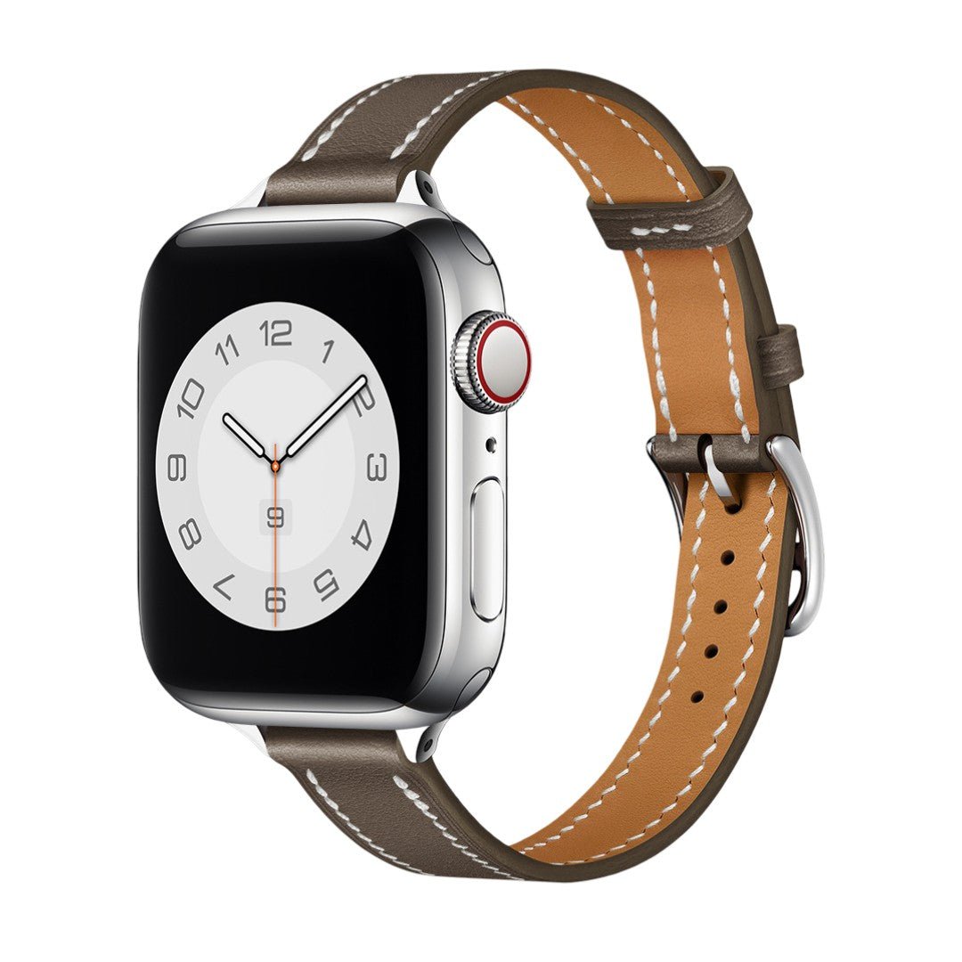 Apple Watch Bracelet, contrasting stitching, ardillon buckle, saddle style, Ermia model