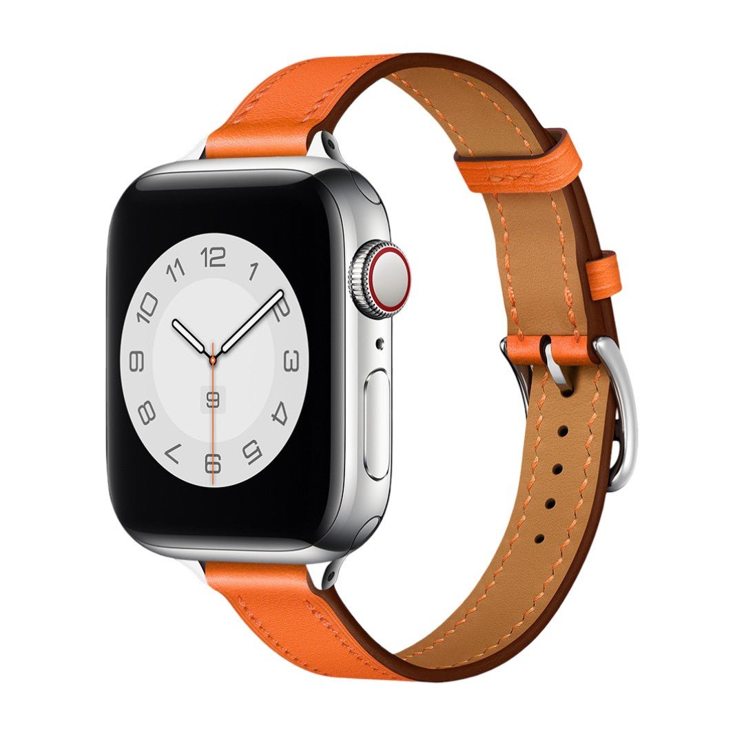 Apple Watch Bracelet, contrasting stitching, ardillon buckle, saddle style, Ermia model