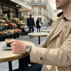 Apple Watch Bracelet, magnetic clasp with two sections, saddle stitching, Ozias model