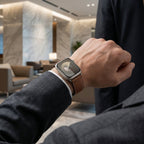 Apple Watch Bracelet, magnetic clasp with two sections, saddle stitching, Ozias model