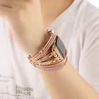 Apple Watch Multi-Strand Bracelet, Butterfly Charms and Rhinestones, for Women, Papilla Model