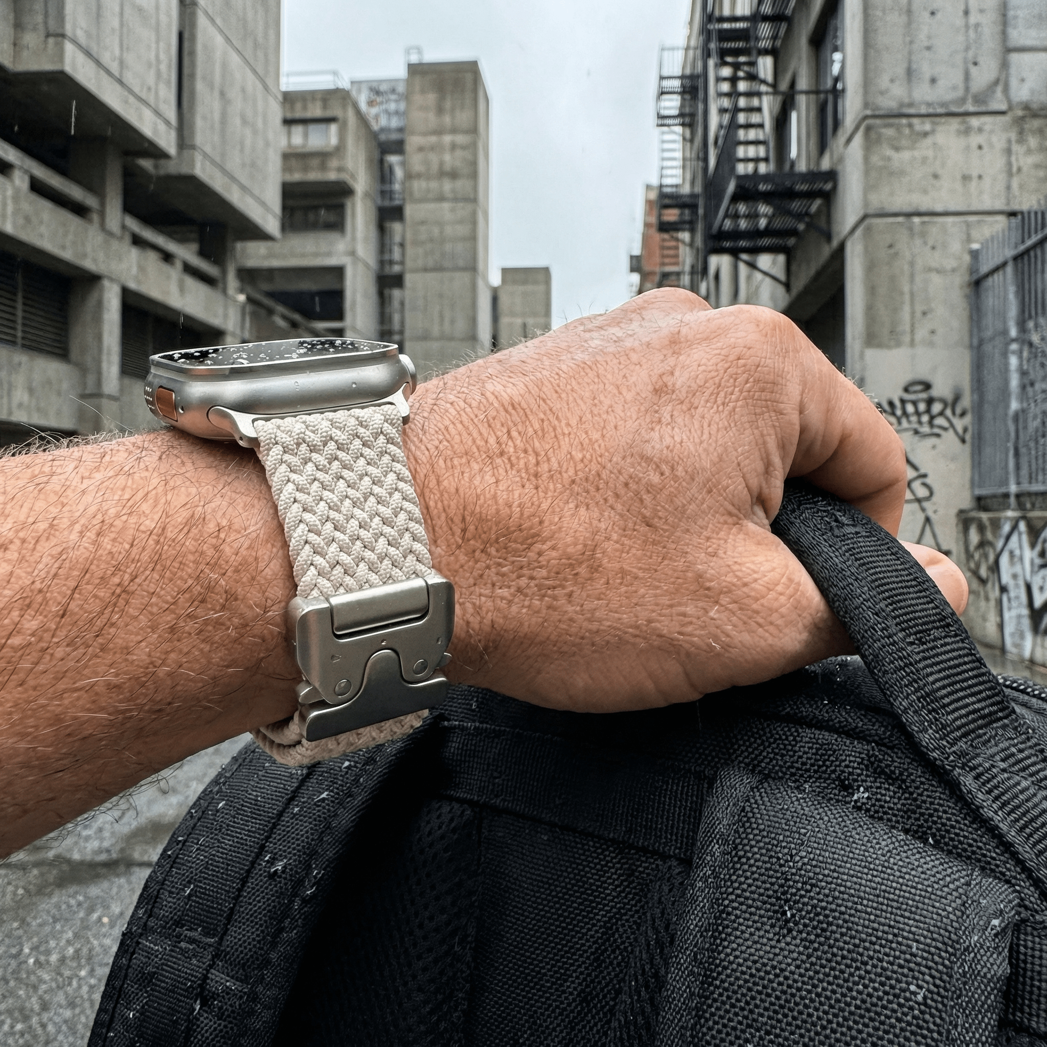 Apple Watch bracelet, nylon, unisex, tactical buckle, Raby model