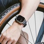 Reinforced Silicone Apple Watch Bracelet, Sturdy Buckle, Modern Look for Apple Watch 44-49mm, Sadius Model