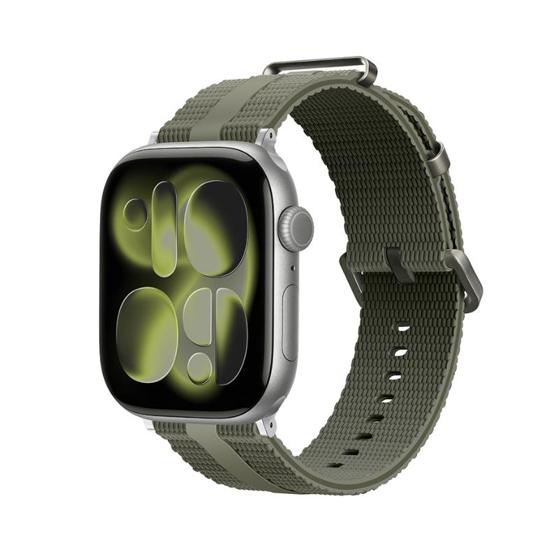Textured Silicone Apple Watch Bracelet with a sturdy stainless steel buckle, offering absolute comfort, Guetta model