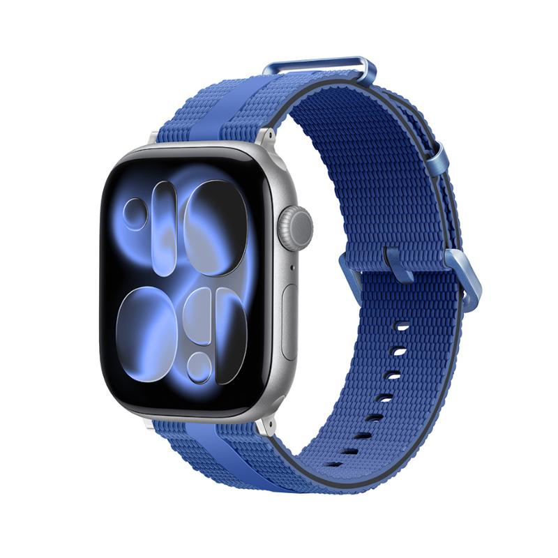 Textured Silicone Apple Watch Bracelet with a sturdy stainless steel buckle, offering absolute comfort, Guetta model
