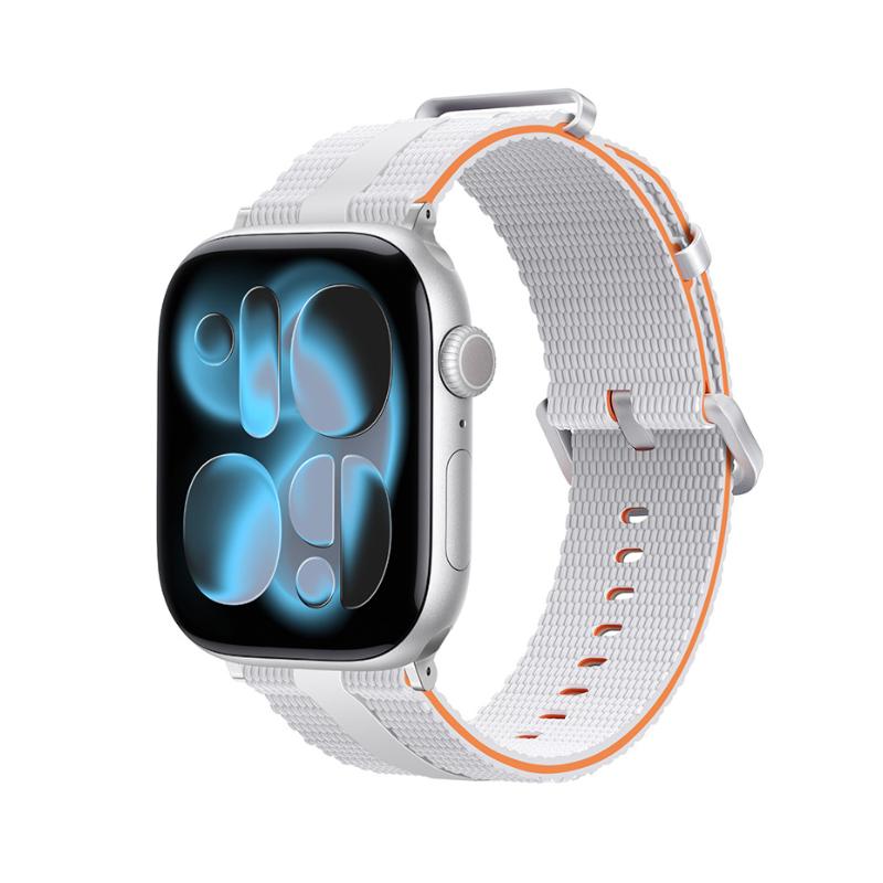 Textured Silicone Apple Watch Bracelet with a sturdy stainless steel buckle, offering absolute comfort, Guetta model