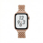 Apple Watch Bracelet in Stainless Steel, Braided Byzantine Mesh, Clasp Fastening, Coranie Model