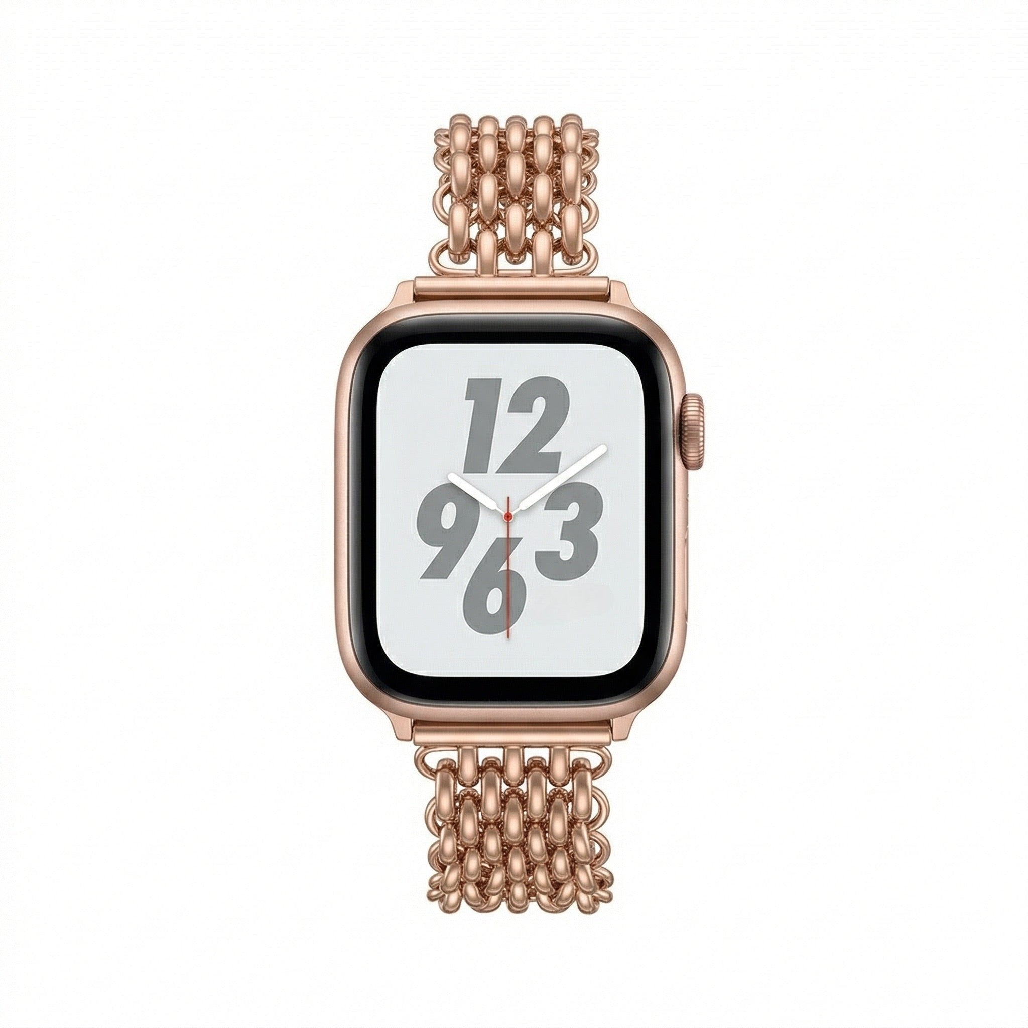 Apple Watch Bracelet in Stainless Steel, Braided Byzantine Mesh, Clasp Fastening, Coranie Model