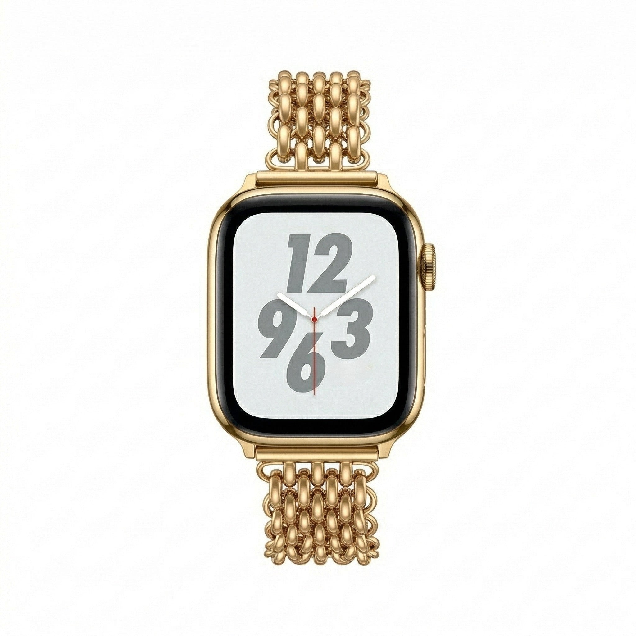 Apple Watch Bracelet in Stainless Steel, Braided Byzantine Mesh, Clasp Fastening, Coranie Model