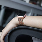 Apple Watch Bracelet with Hexagonal Scale Mesh, Deployant Clasp, Zeldia Model