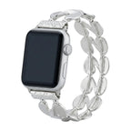 Apple Watch Bracelet, polished S links, elastic, gold or silver finish, Souria model