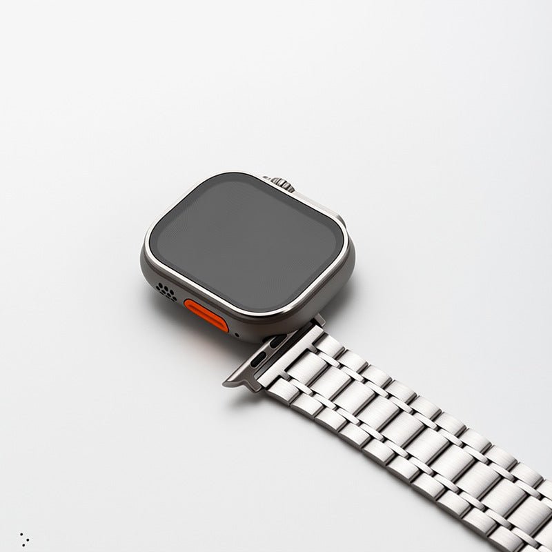 Apple Watch Bracelet in Stainless Steel, Five-Row Mesh, Magnetic Clasp, Hask Model