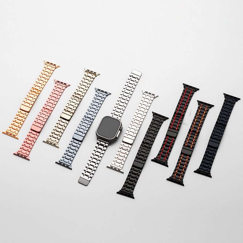Apple Watch Bracelet in Stainless Steel, Five-Row Mesh, Magnetic Clasp, Hask Model