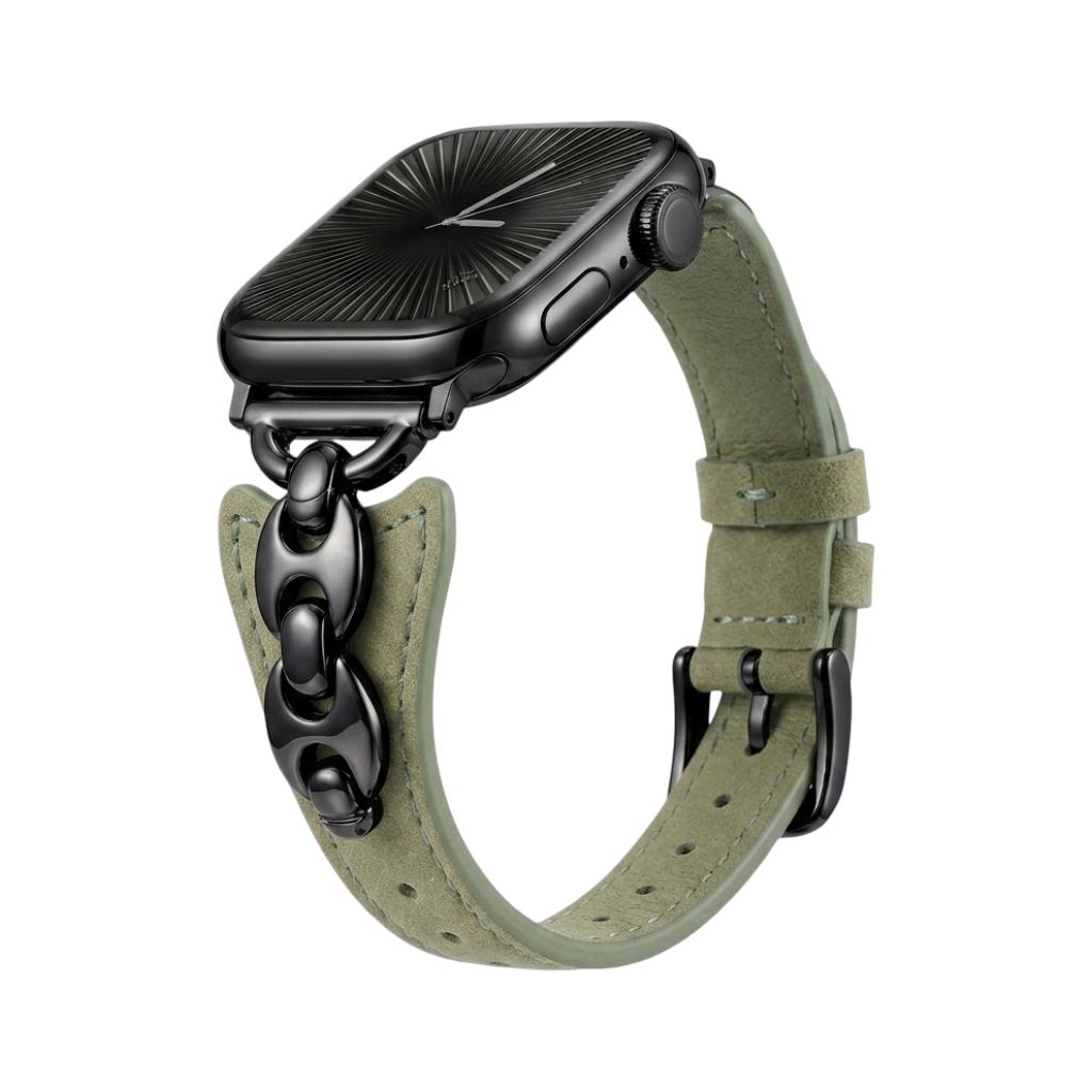 Apple Watch marine mesh bracelet, slim adjustable strap with pin buckle, gold, silver, and black finishes, Malsa model