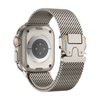 Apple Watch Bracelet in Stainless Steel, Milanese Mesh, Tactical Clasp, Elanko Model