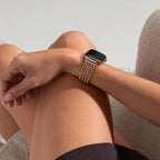 Apple Watch Bracelet in Stainless Steel, Braided Chevron Spiga Mesh, Clytia Model
