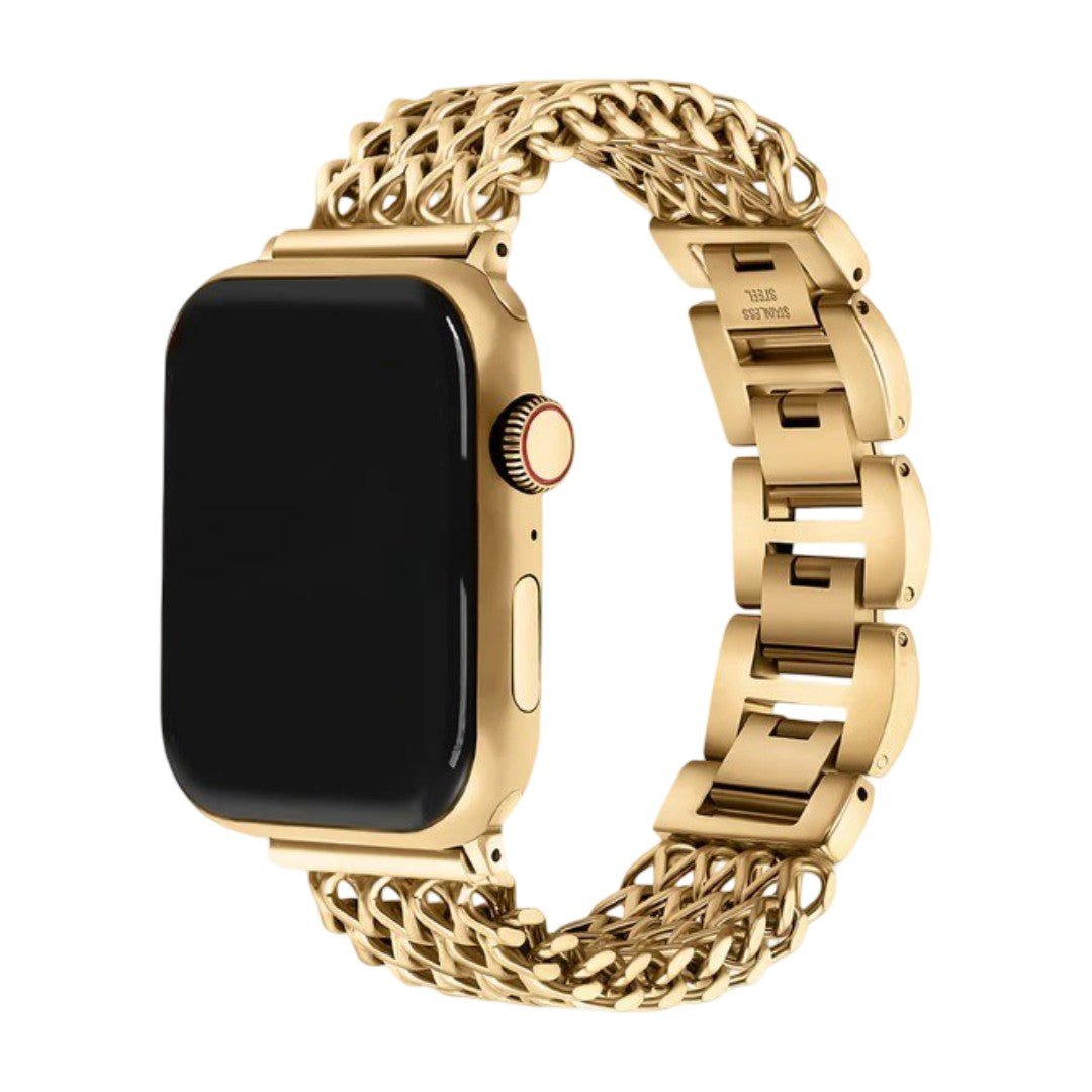 Apple Watch Bracelet in Stainless Steel, Braided Chevron Spiga Mesh, Clytia Model