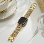 Apple Watch Bracelet in Stainless Steel, Braided Chevron Spiga Mesh, Clytia Model
