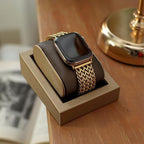 Apple Watch Bracelet in Stainless Steel, Braided Chevron Spiga Mesh, Clytia Model