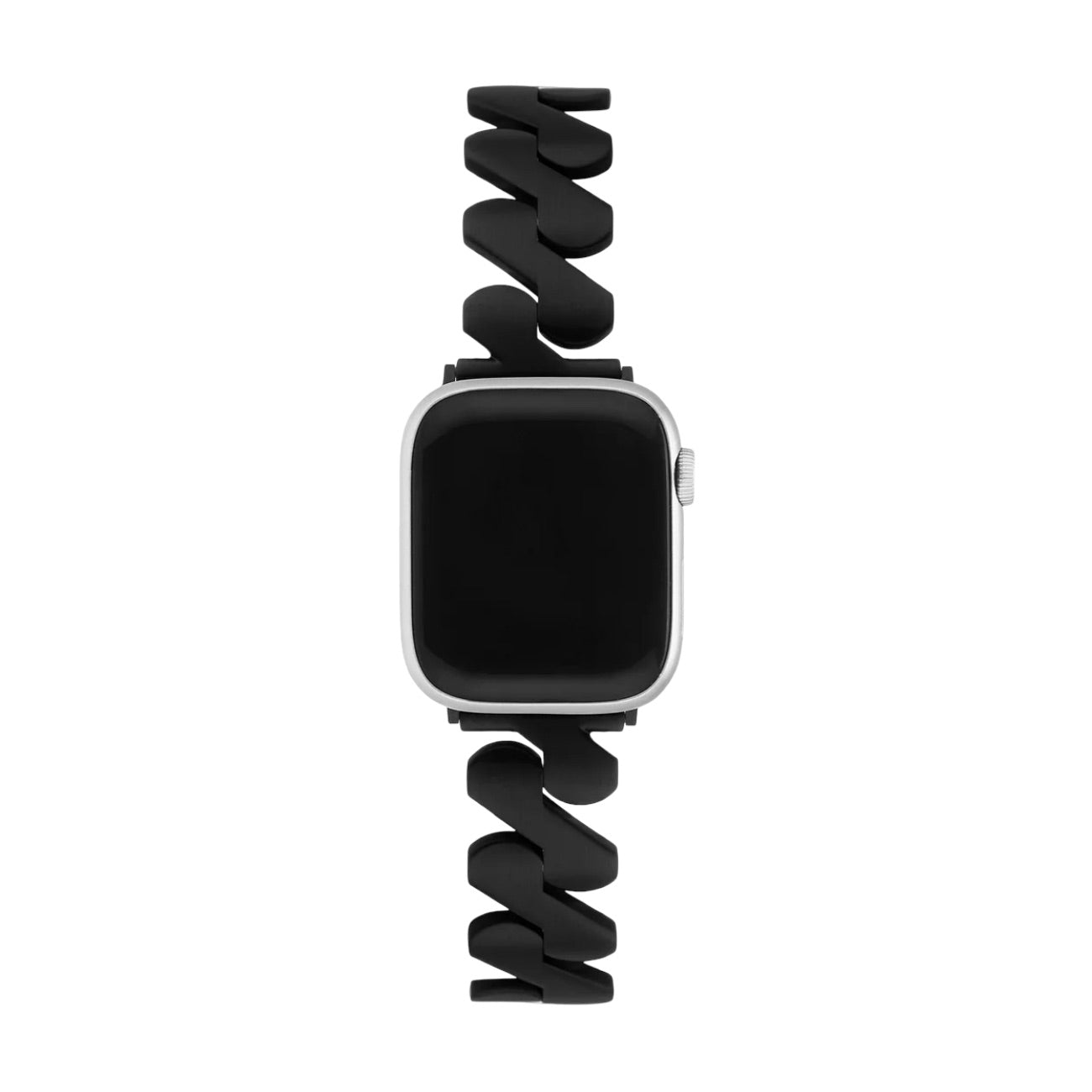 Apple Watch Bracelet in Stainless Steel, Triangular Wave Links, Brushed Finish, Azia Model