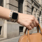 Apple Watch bracelet, multi-strand, flower charm, for women, Liberta model