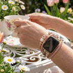Apple Watch bracelet, multi-strand, flower charm, for women, Liberta model