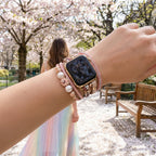 Apple Watch bracelet, multi-strand, flower charm, for women, Liberta model