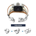 Apple Watch Multi-Strand Braided Bracelet, Tree of Life Charm, for Women, Ténecia Model