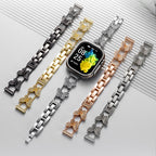 Apple Watch Butterfly Zircon Bracelet, Metal Alloy Watch Band with Sparkling Butterfly, Rinoure Model