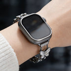 Apple Watch Butterfly Zircon Bracelet, Metal Alloy Watch Band with Sparkling Butterfly, Rinoure Model