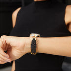 Apple Watch Bracelet, for women, chic leather, sparkling rhinestone strap, Bellita model