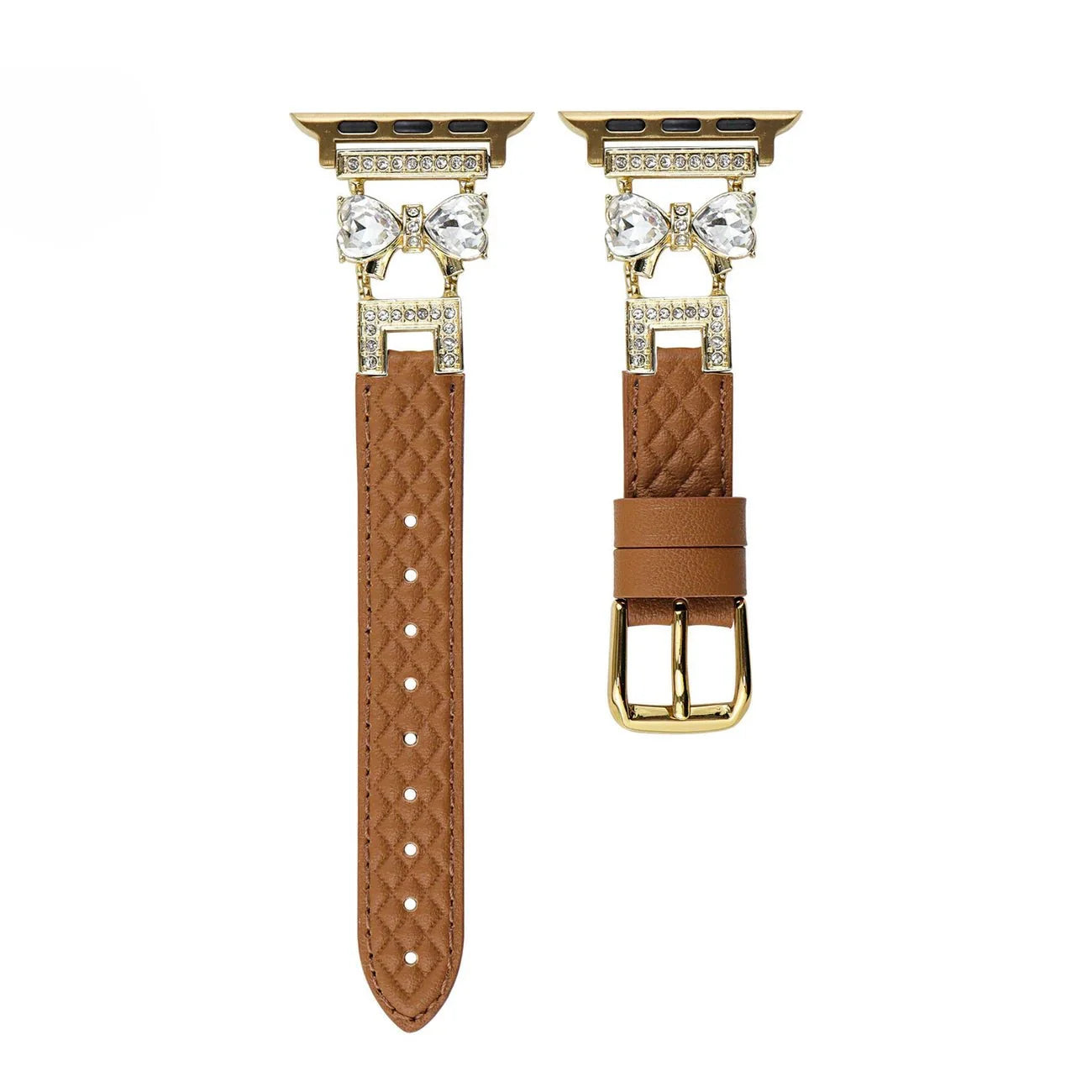 Apple Watch Bracelet, for women, chic leather, sparkling rhinestone strap, Bellita model