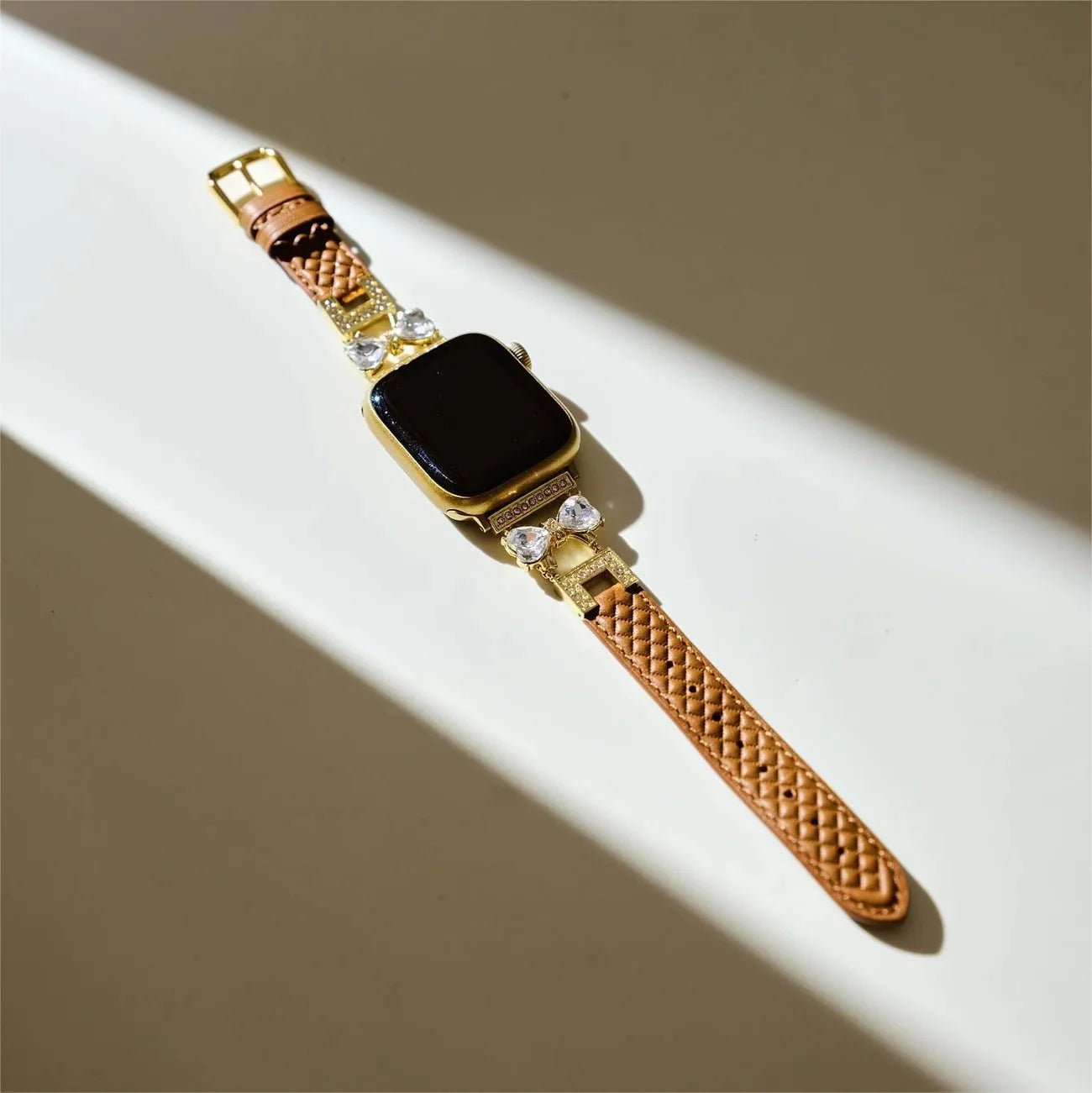 Apple Watch Bracelet, for women, chic leather, sparkling rhinestone strap, Bellita model