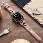 Apple Watch Bracelet, for women, chic leather, sparkling rhinestone strap, Bellita model