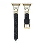 Apple Watch Bracelet, for women, chic leather, sparkling rhinestone strap, Bellita model