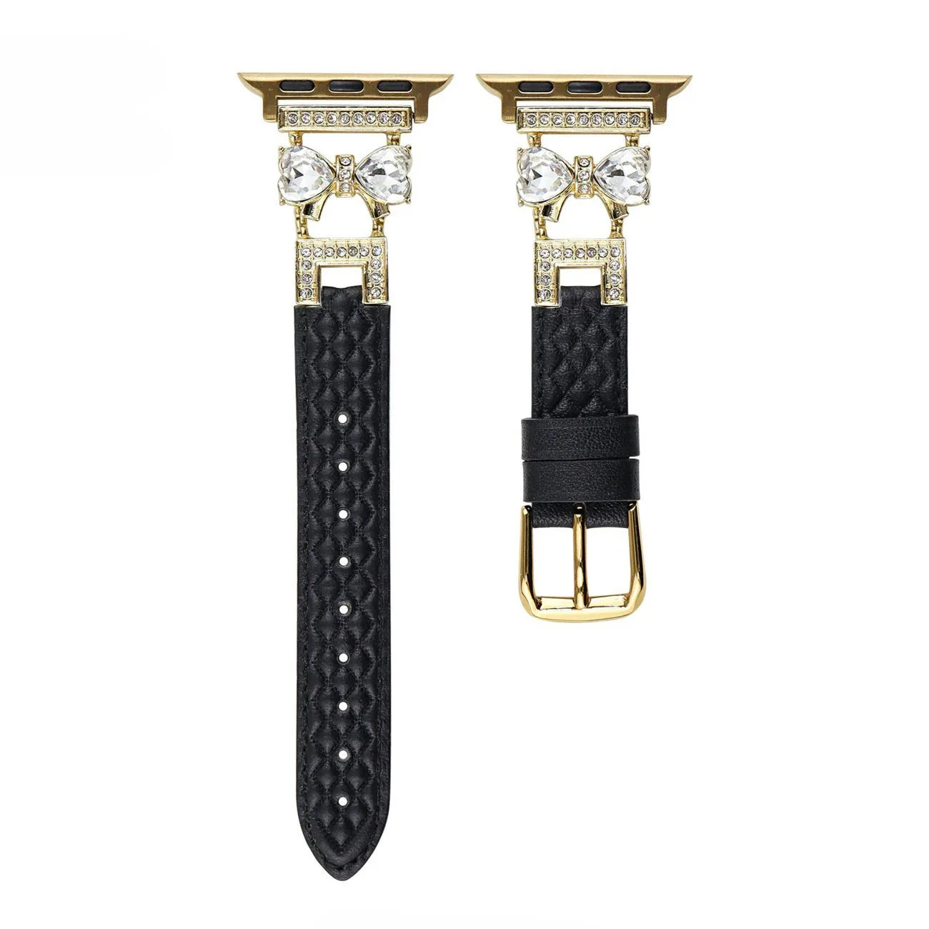 Apple Watch Bracelet, for women, chic leather, sparkling rhinestone strap, Bellita model