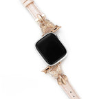 Apple Watch Bracelet, butterfly design with rhinestone accents, for women, Djibi model