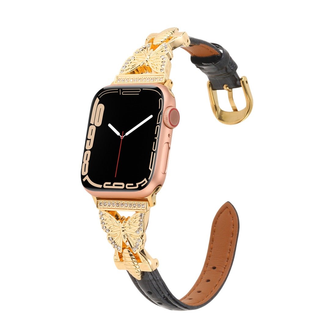 Apple Watch Bracelet, butterfly design with rhinestone accents, for women, Djibi model