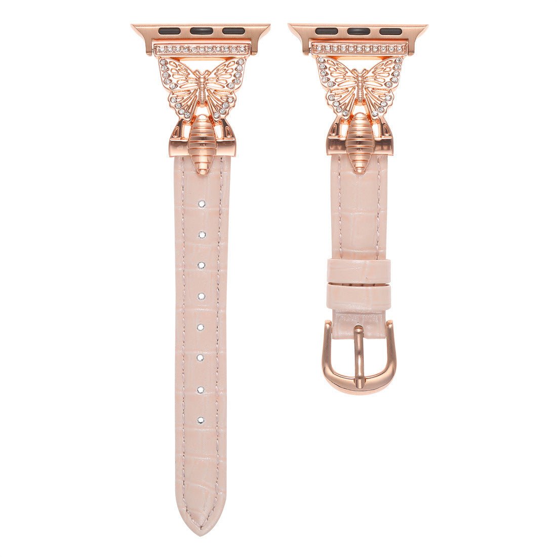 Apple Watch Bracelet, butterfly design with rhinestone accents, for women, Djibi model